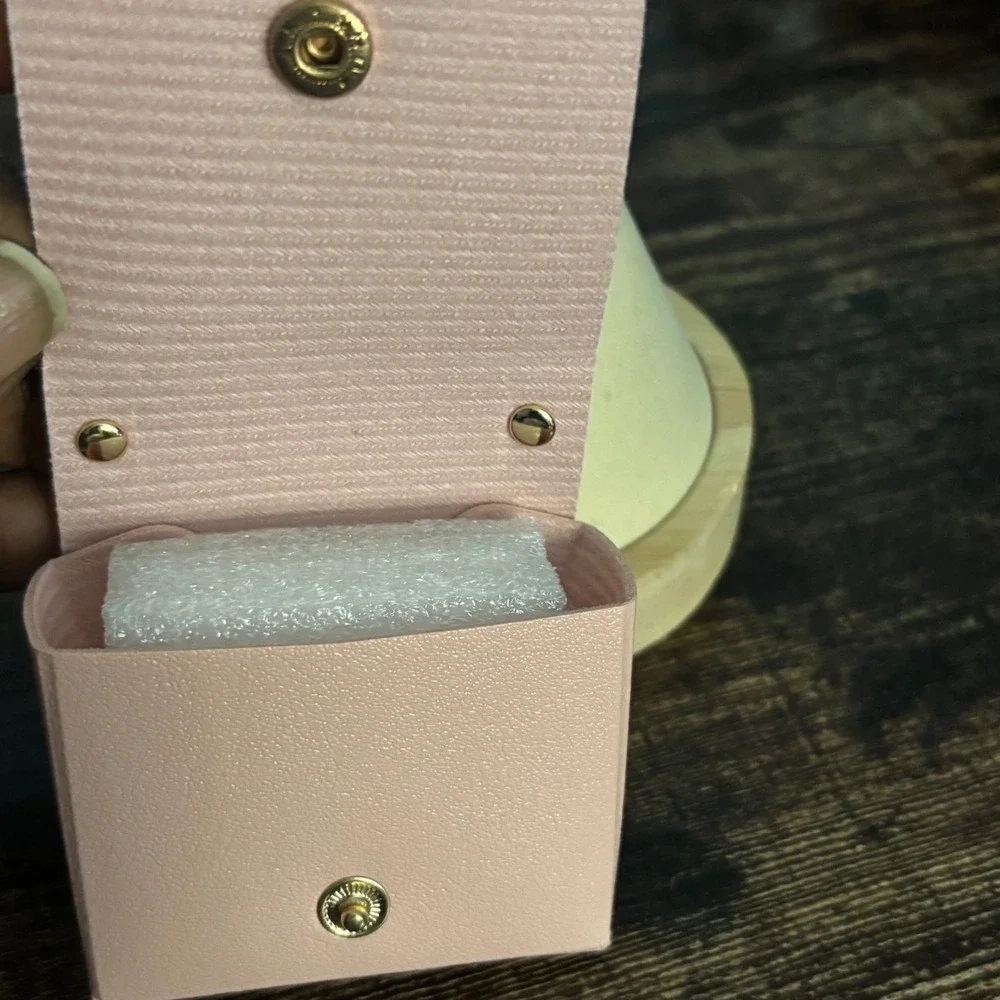 Mini Pink Faux Leather Satchel Keychain Pouch Coin Purse Bag Charm